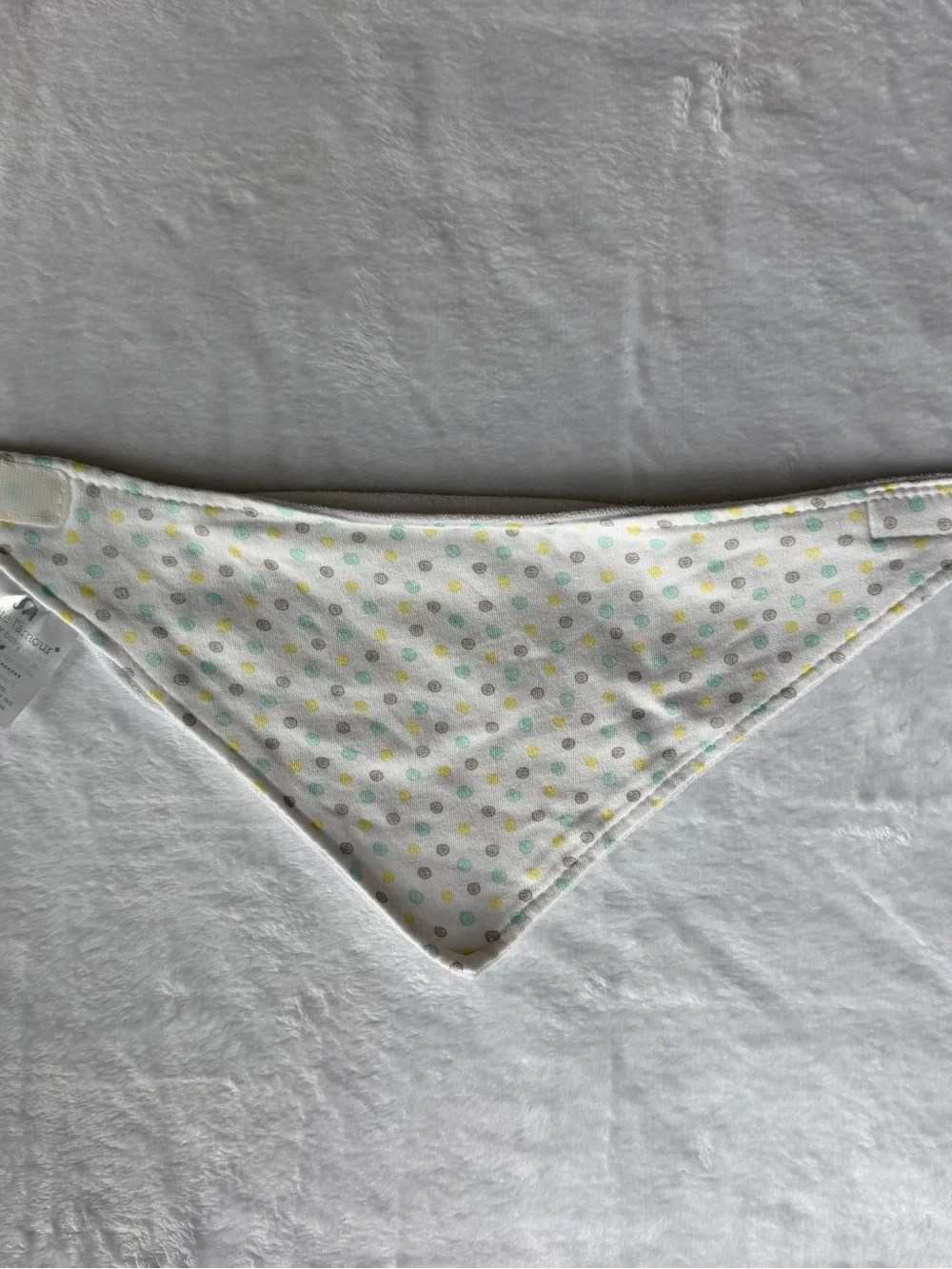 Petit Lem Pastel Blue, Mint Green, White & Gray Bandana Bibs - Set of 4